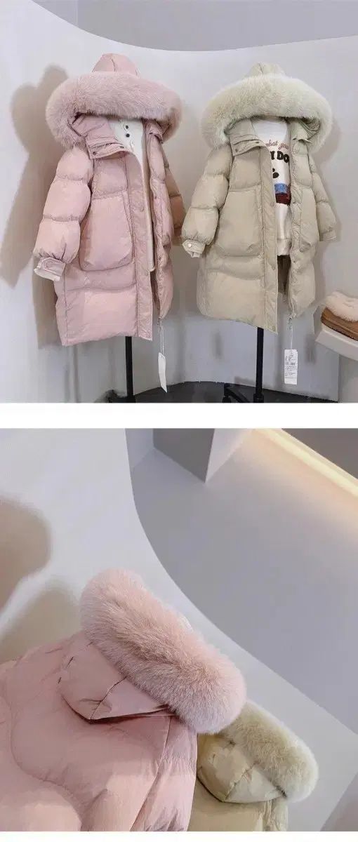 ジュニア 冬 ラブリアKC ファー フード ダウンジャケット ロング丈