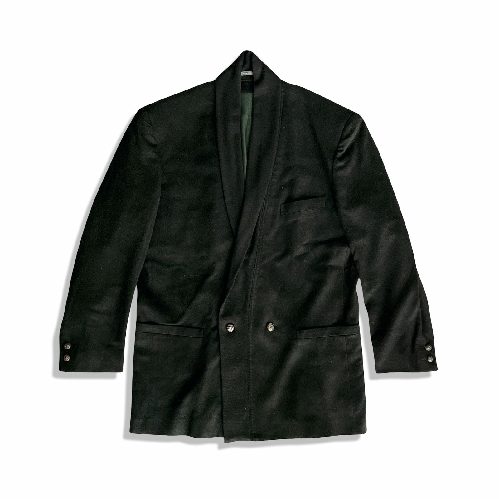 GIANNI VERSACE ジャンニ ヴェルサーチ ショールカラー ウール ダブル