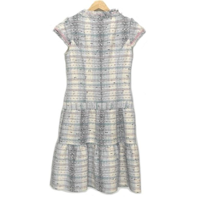 ルネ　グレー　ワンピース（34） Rene(ルネ) ワンピース サイズ34 S レディース - 白×ライトブルー