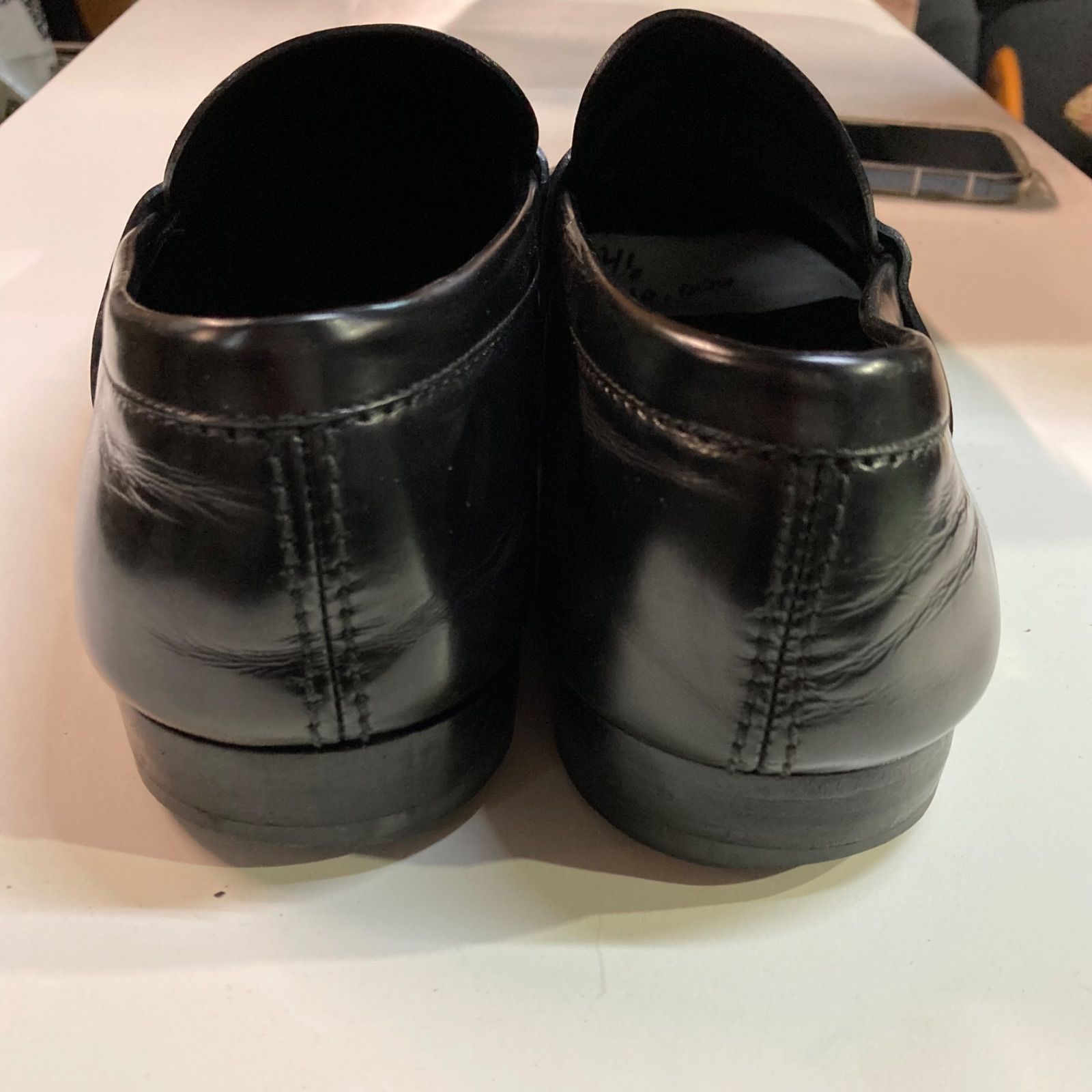 LOUIS VUITTON 9 1/2 ダミエ 27.5cm ドレスシューズ ブラック レザー