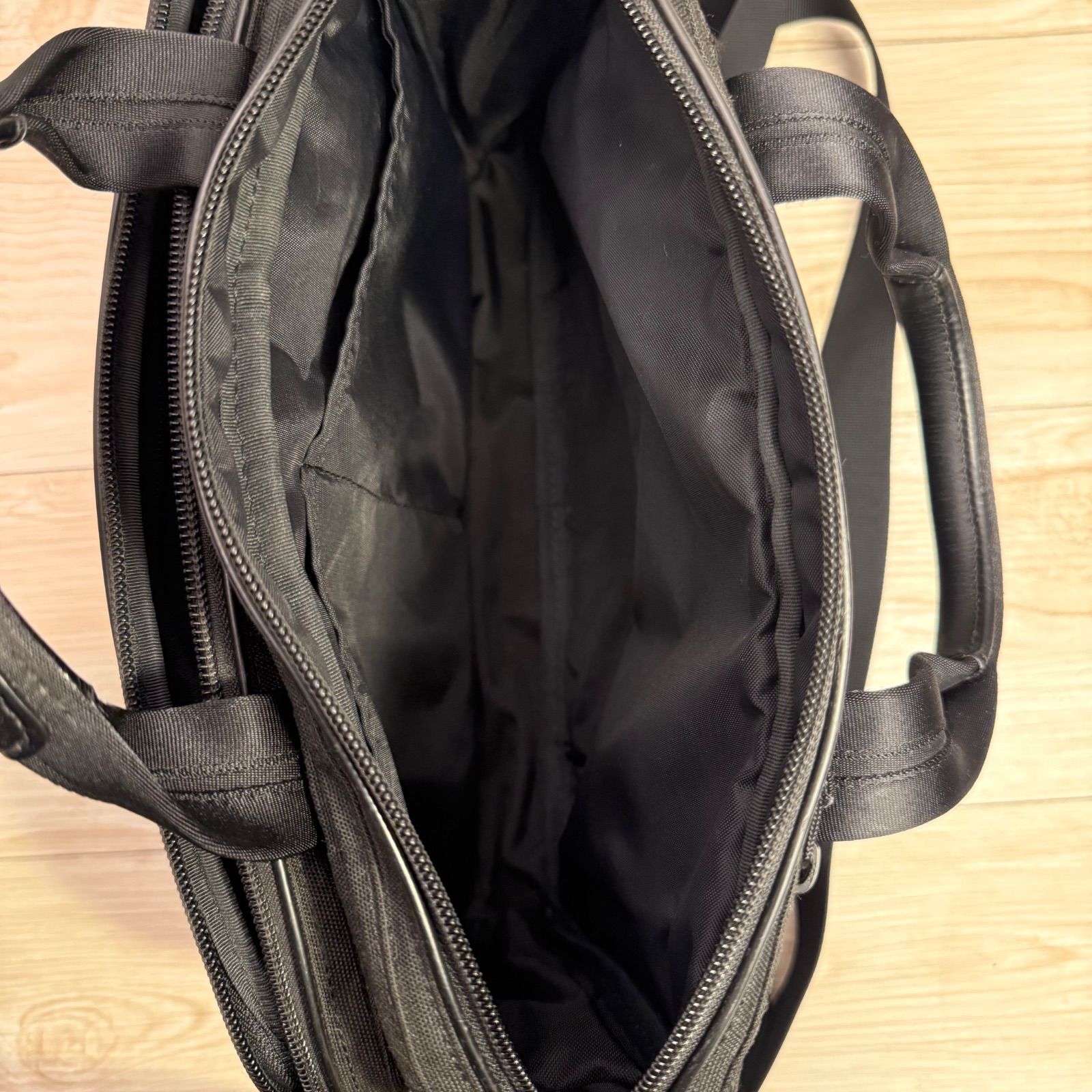 未使用級 PORTER ハイブリッド 2way ビジネスバッグ 黒 ダブルジップ