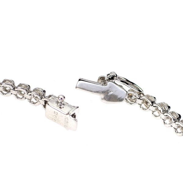 K18WG ダイヤモンド ブレスレット 2.00ct テニス - メルカリ