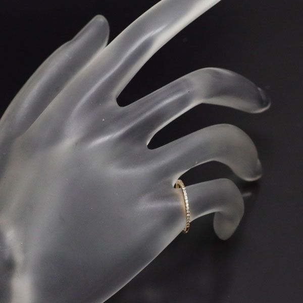 アガット K10YG ダイヤモンド リング 0.05ct ハーフエタニティ