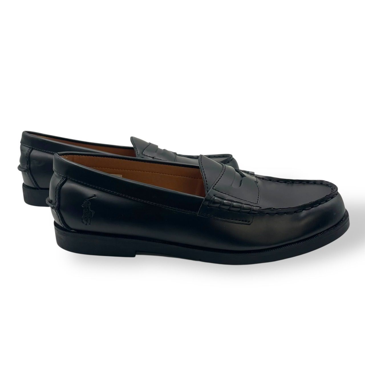 未使用級 POLO RALPH LAUREN ポロラルフローレン レザーシューズ
