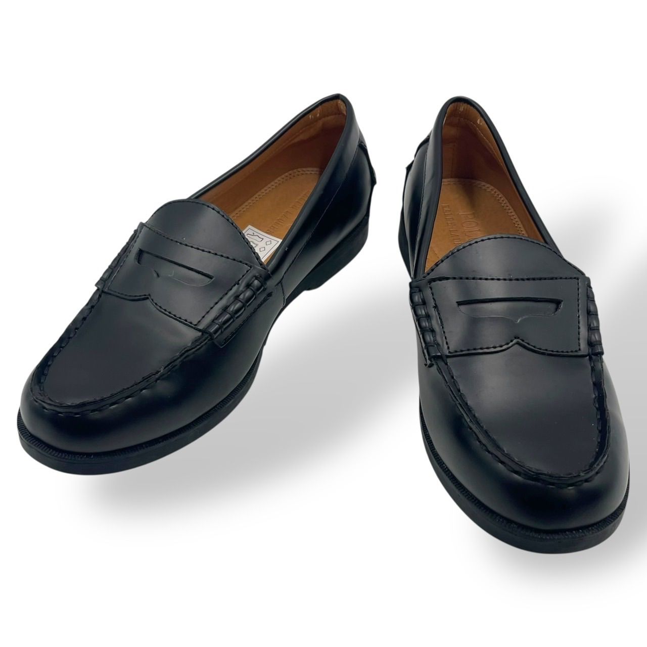 未使用級 POLO RALPH LAUREN ポロラルフローレン レザーシューズ