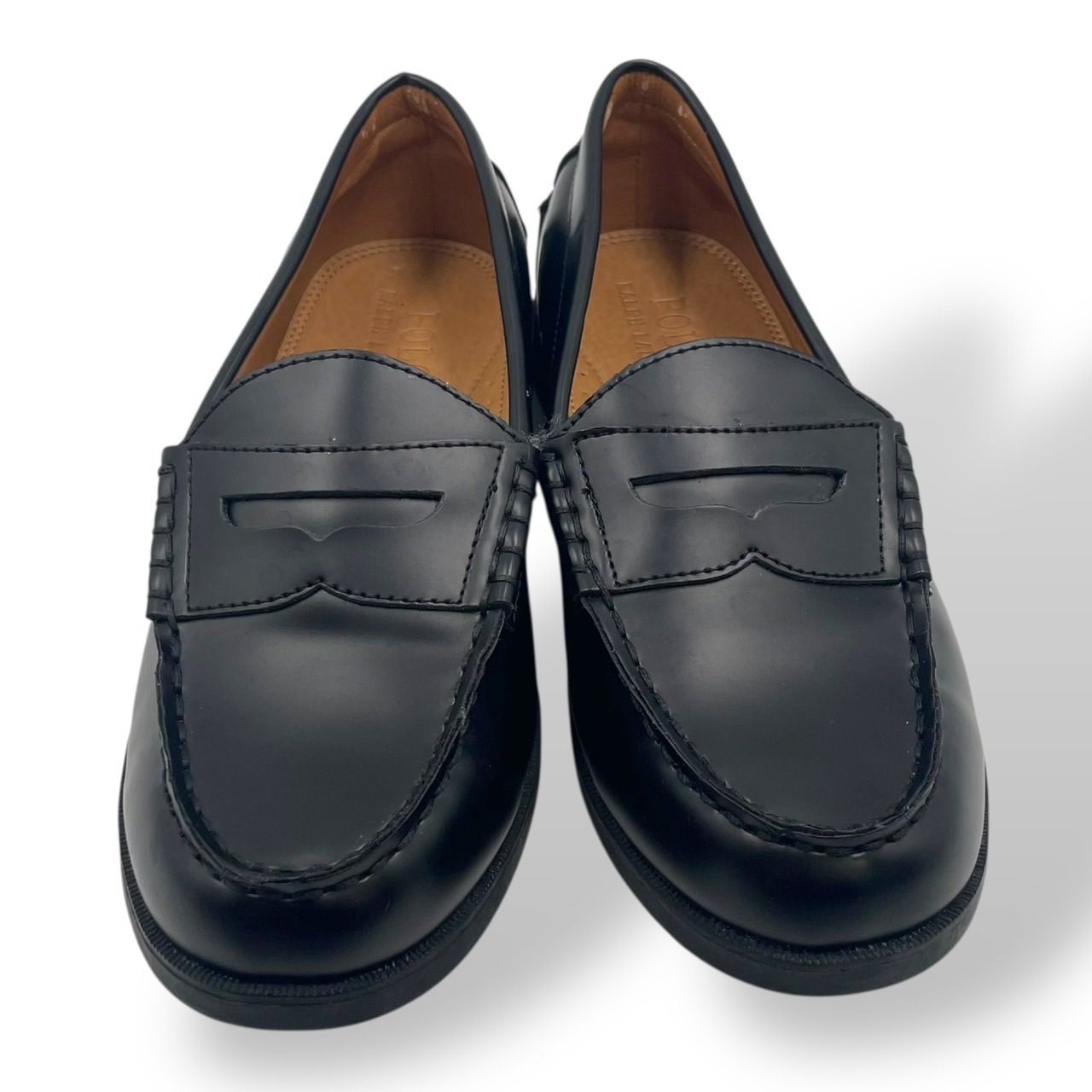 未使用級 POLO RALPH LAUREN ポロラルフローレン レザーシューズ