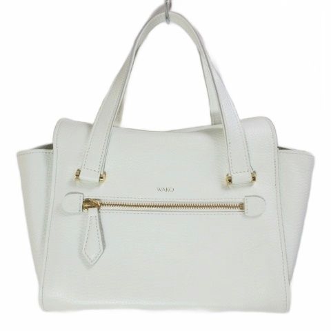 【美品: ほぼ未使用】WAKO ホワイト ハンドバッグ 仕切り付き 和光 WAKO ハンドバッグ シボ革 鞄 白 ホワイト /X - メルカリ