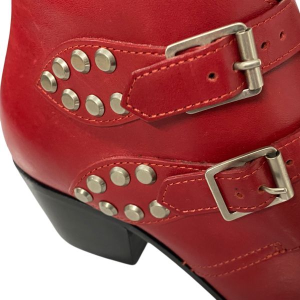 美品 サンローラン SAINT LAURENT アンクルブーツ スタッズ バックル