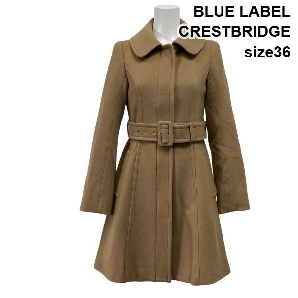 BLUE LABEL CRESTBRIDGE ロングコート Aライン キャメル 【公式通販】