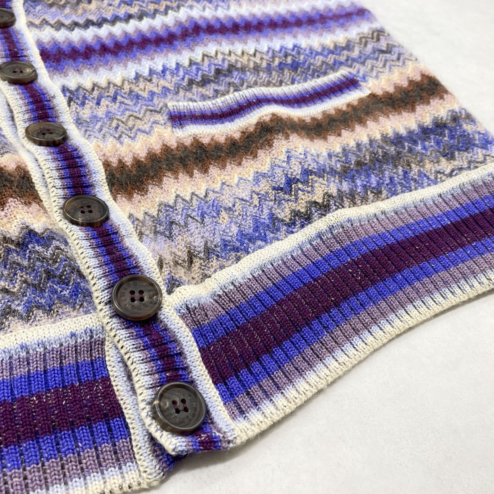MISSONI ミッソーニ ニットベスト カーディガン ボーダー 大きいサイズ