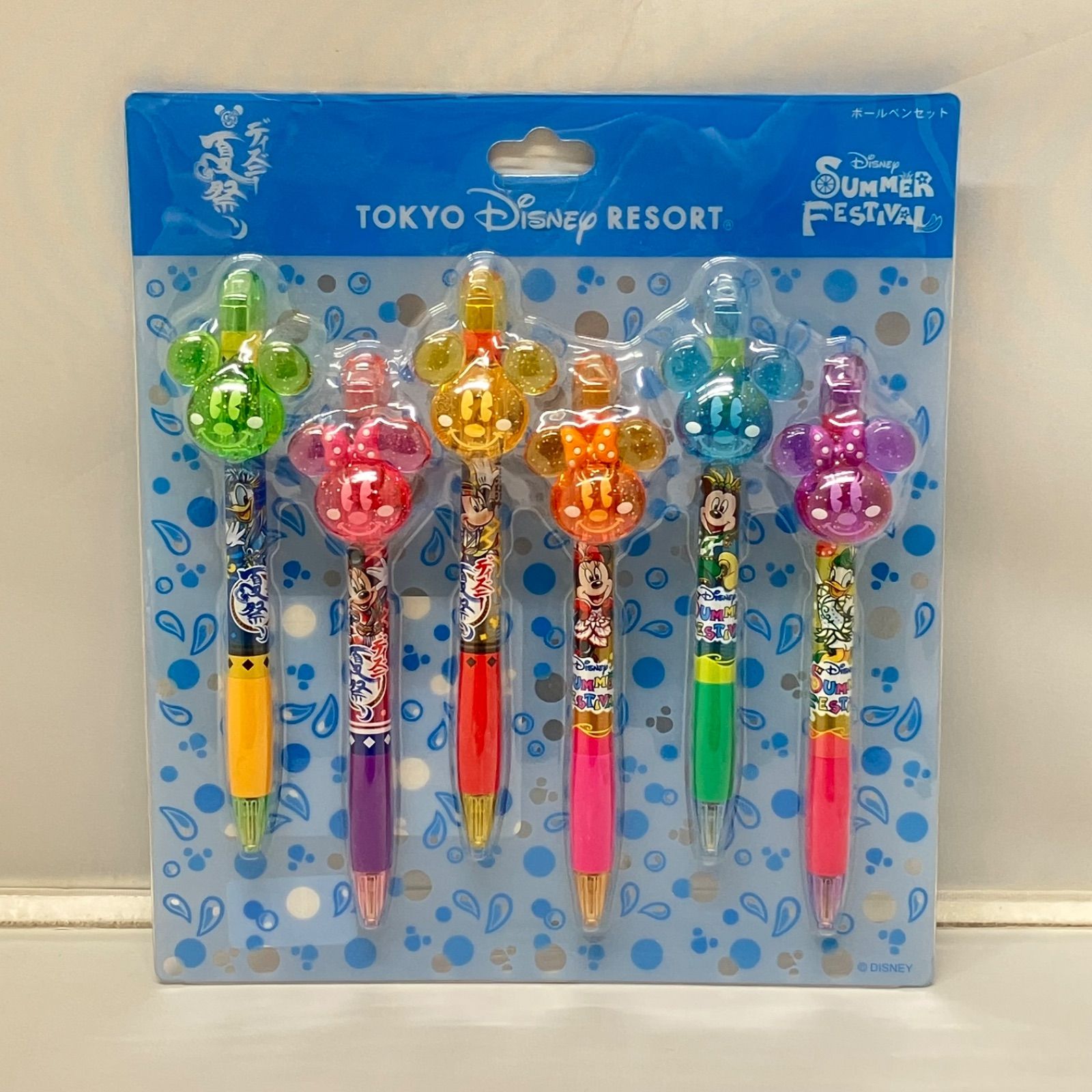 新品】レア 東京ディズニーリゾート ボールペン 6本セット SUMMER