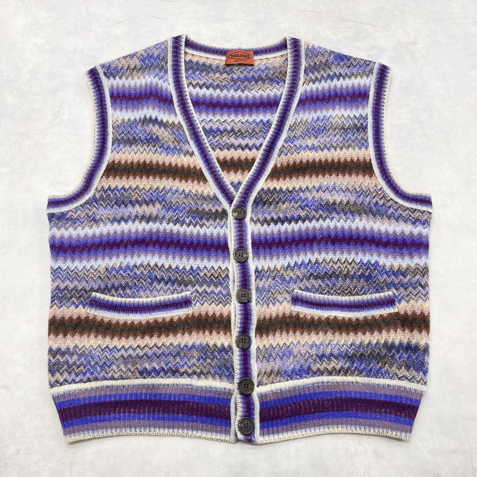 MISSONI ミッソーニ ニットベスト カーディガン ボーダー 大きいサイズ