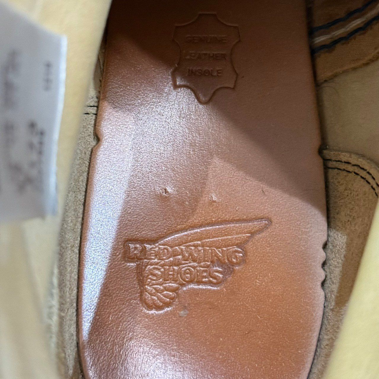  REDWING レッドウィング 復刻 犬タグ 2019年製 8173 IRISH SETTER アイリッシュセッター レザーブーツ 26 5 cm ベージュ 15048 ワークブーツ ブーツ 革靴