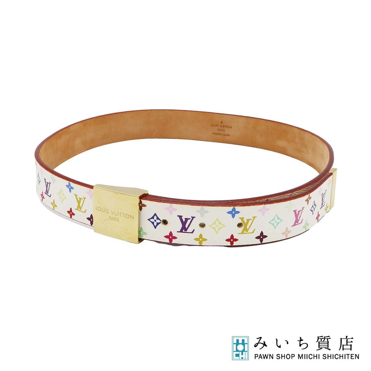 LOUIS VUITTON ルイヴィトン M 9270 U サンチュール キャレ マルチ モノグラム ベルト 80 32 箱あり 4449