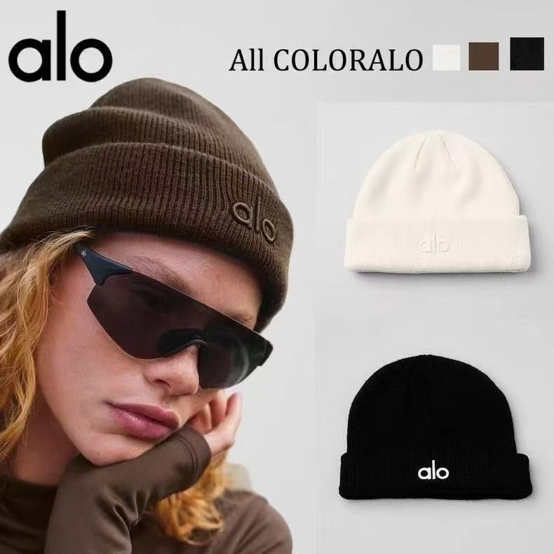 aloブラックのニット帽です - メルカリ