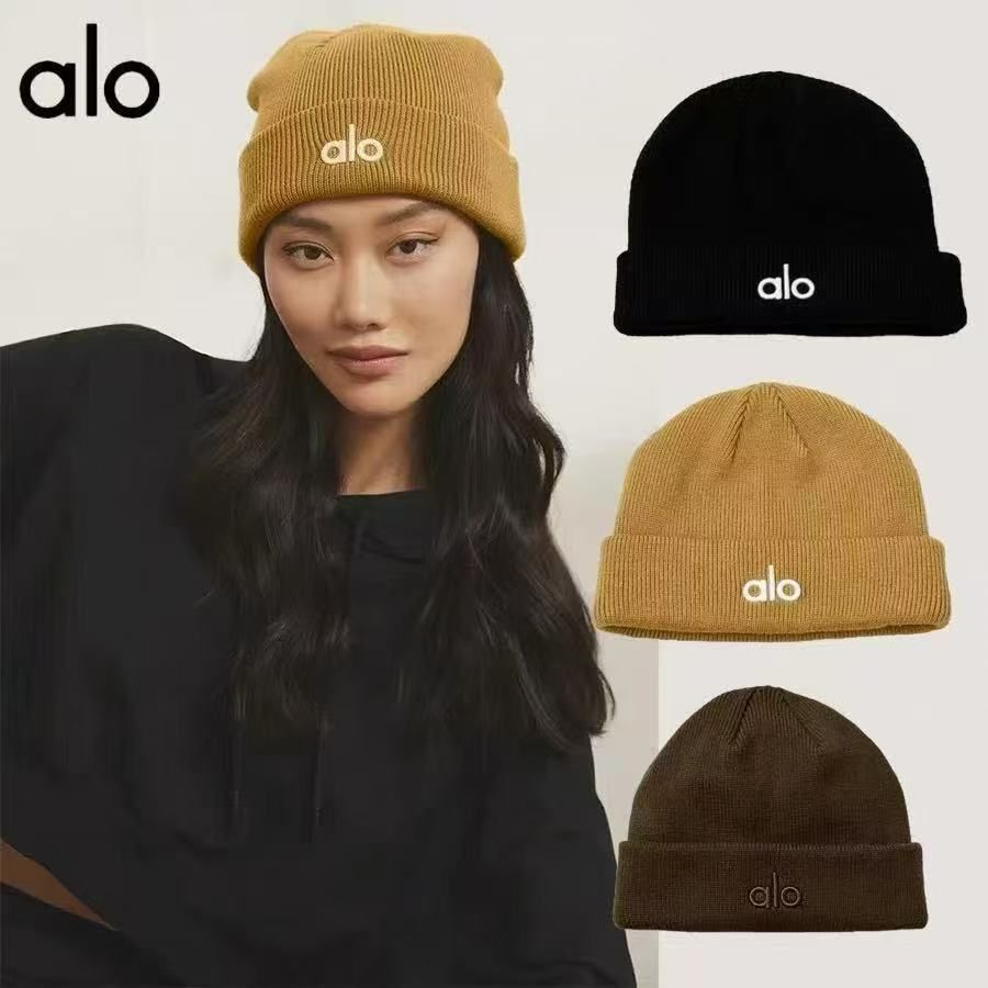 aloブラックのニット帽です - メルカリ