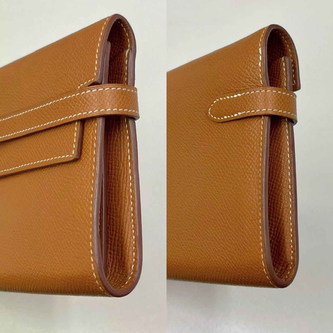 美品☆ エルメス ケリーウォレット エプソン ゴールド 長財布 A刻印 