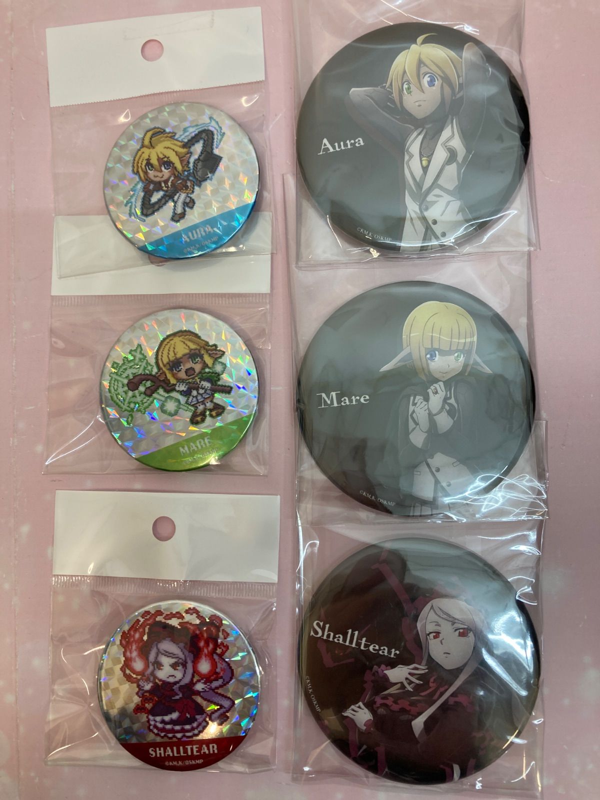 広店】オーバーロード展 シャルティア アウラ マーレ 缶バッジ 各2種 6
