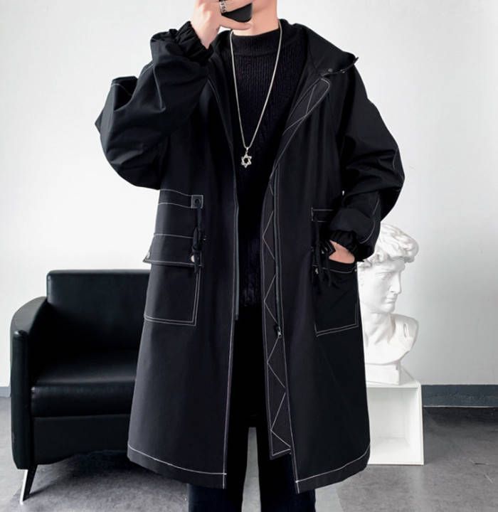 フード付きコート ゆったり