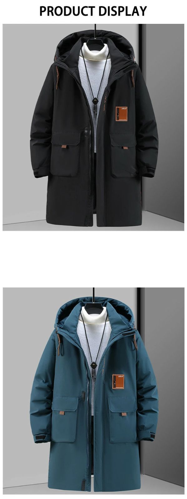  大きいサイズ 中綿コート カジュアルコート 防寒着 ブルゾン メンズコート 男性モッズコート ミドル丈コート 厚手 防風 撥水 フード付きコ コート ジャケット ファッション