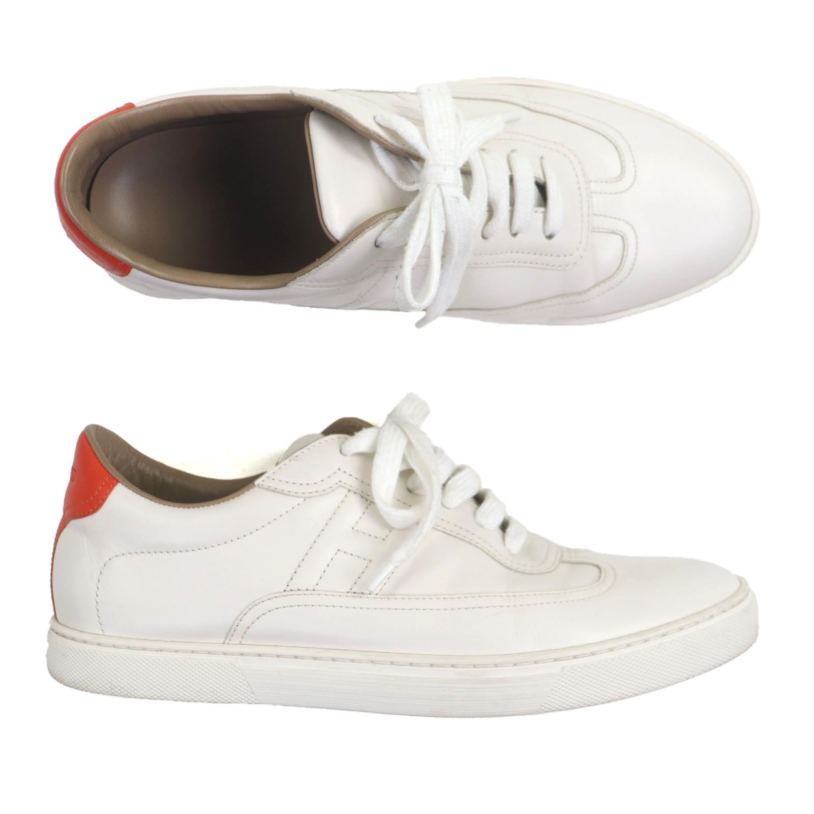 ドンドン見直し】美品▽HERMES エルメス クイッカー レザー Hロゴ