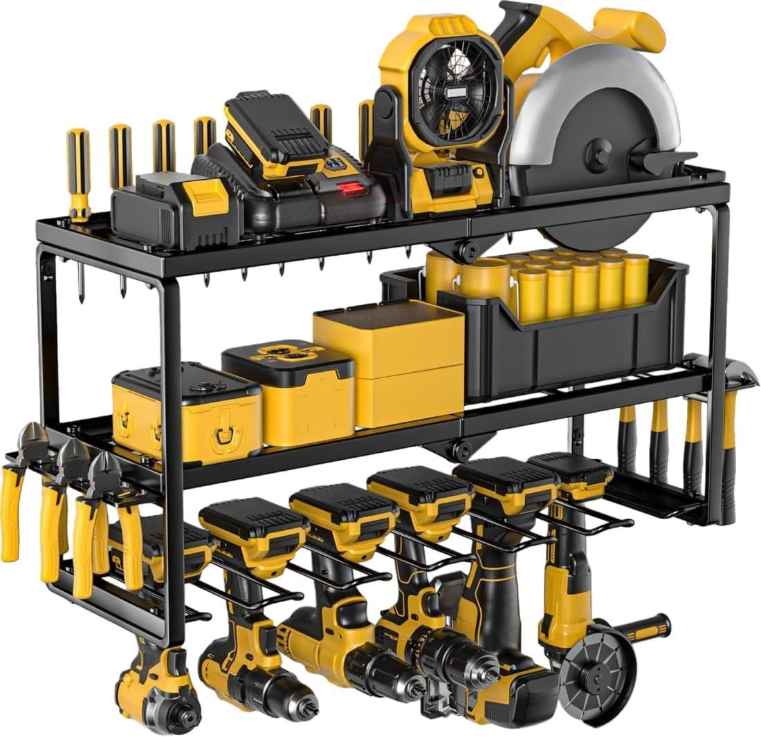 推薦 電動工具収納 工具棚 工具箱 棚 ドリルホルダー ツールキャビネット オーガナイザー 金属製 壁掛け式 大容量 省スペース 高耐久 組み立て簡単 ガレージ 作業場 倉庫 家庭用 男性用 折りたたみ型