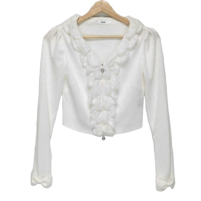 Rene(ルネ) カーディガン サイズ36 S レディース美品 - 白 長袖