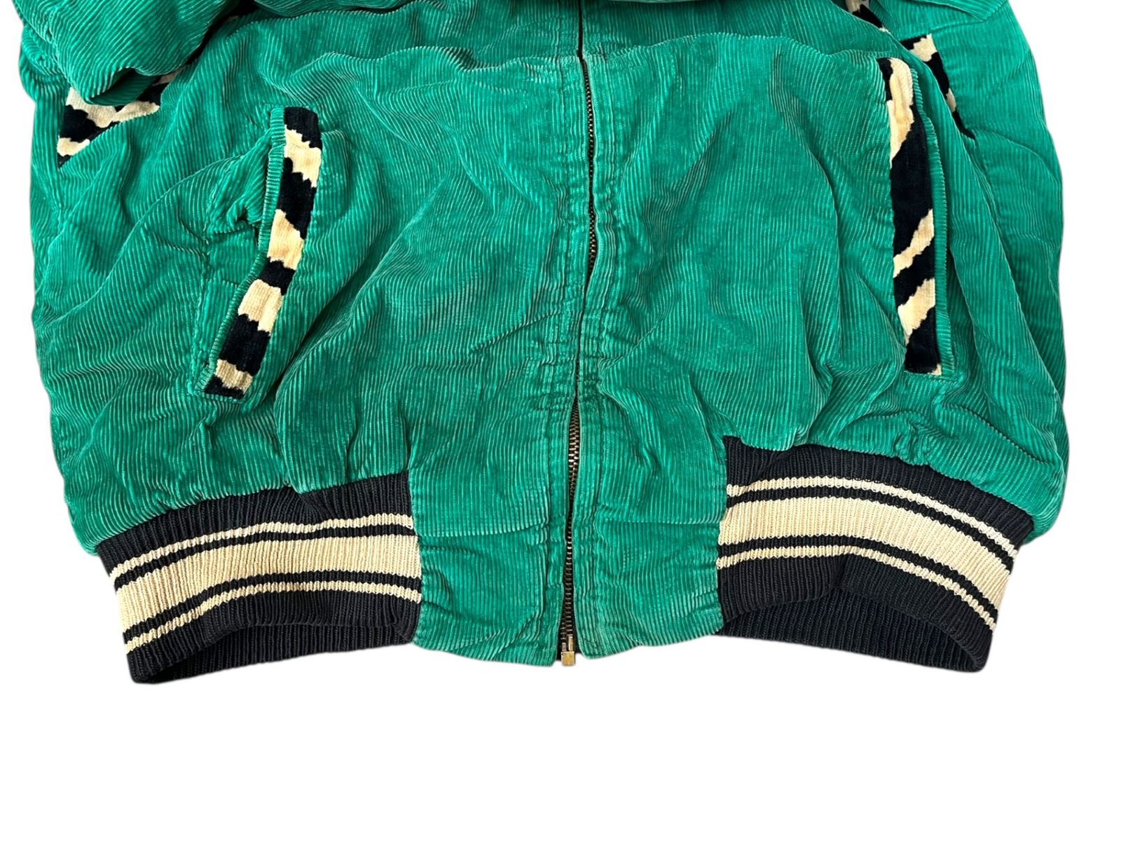 SPORTSSHIRE コーデュロイジャケット タイガーストライプ切替 刺繍