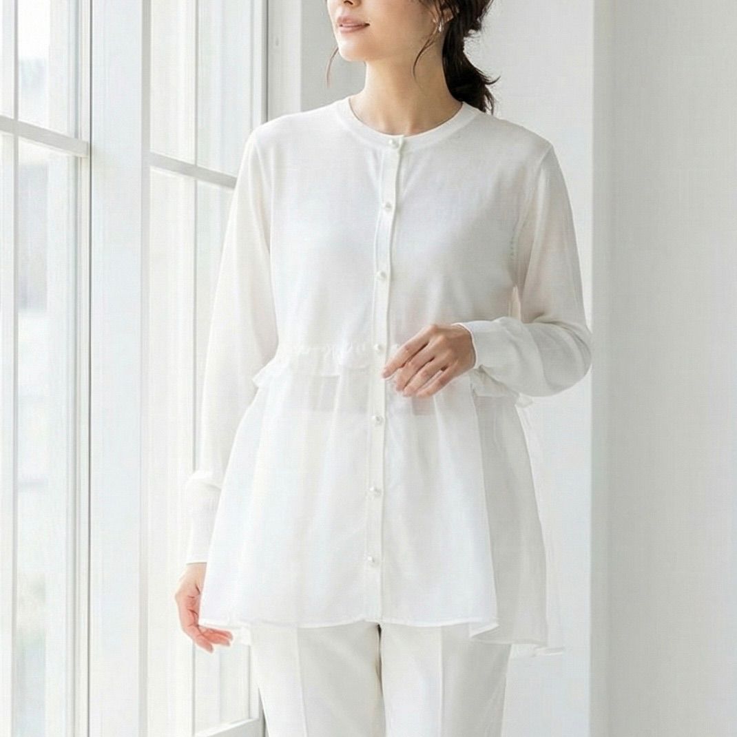 Sono 2024SS マコタンハイブリッドカーディガン F ホワイト 白 ソーノ