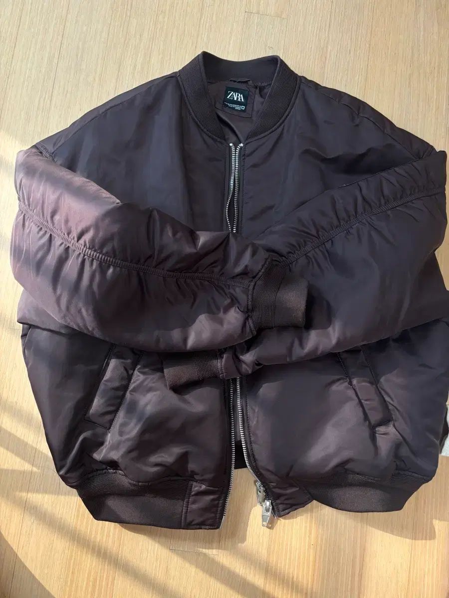 ZARA ザラ ブルゾン ジャケット ブラウン S - ZARA(ザラ) XL以上 