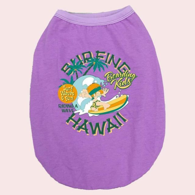 種類20:PINK/XL ワンちゃん用 SURFING HAWAII 犬用コットンタンク