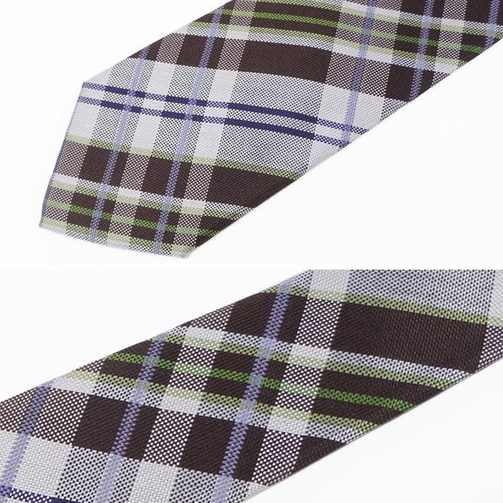 ニューヨーカー NEWYORKER シルク チェック柄 ネクタイ ブラウン系 メンズ 日本製 シルク１００％ 就職活動 リクルートスタイル プレゼント ギフト 無料ラッピング可能