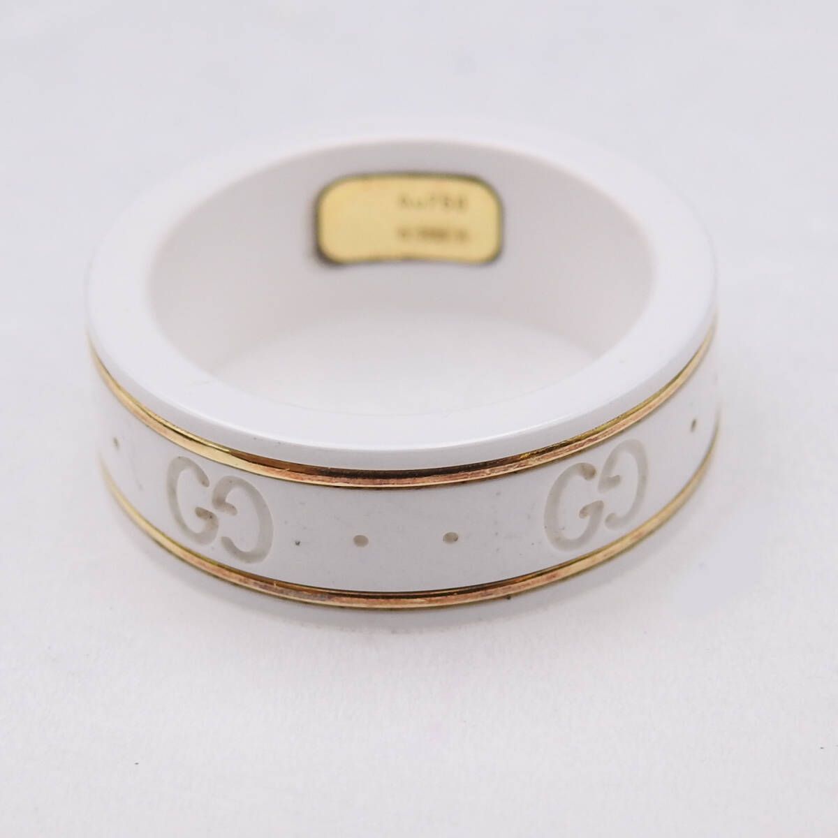 Gucci】グッチ アイコンリング GGリング セラミック ホワイト