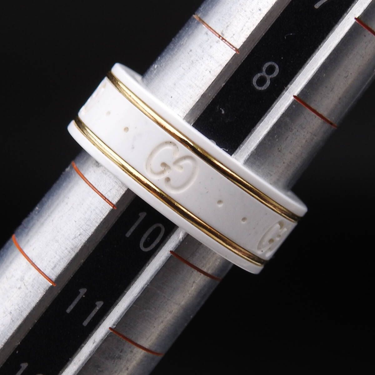 Gucci】グッチ アイコンリング GGリング セラミック ホワイト