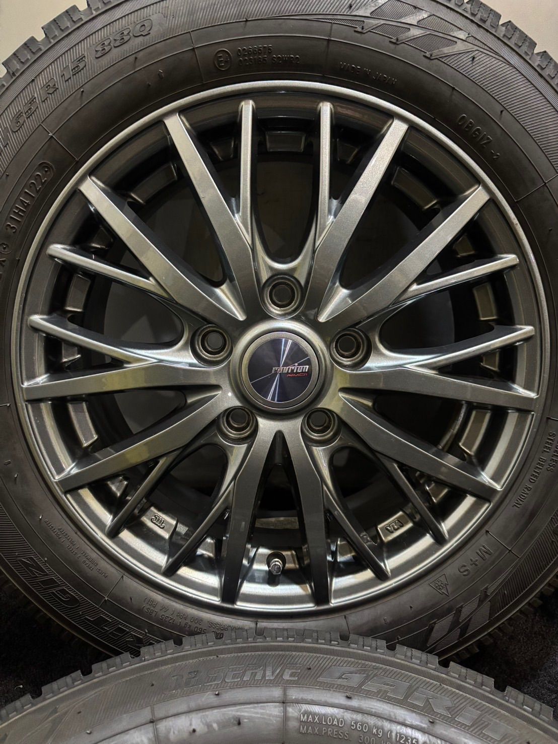 185 65 R 15 TOYO GARIT GIZ 22年製 ravrion 15インチ 6 J 53 114 3 4 H スタッドレス 4本 フリード 南1 K 924