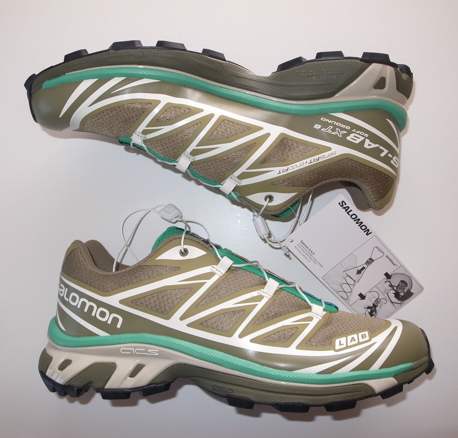 SALOMON XT-6 28cm US10 DRIED HERB / DEEP LICHEN GREEN / BRIGHT 
