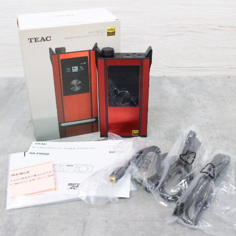 行董 み TEAC DSD対応ポータブル ヘッドホンアンプ プレーヤー HA-P 90 SD レッド AS 0 S 83