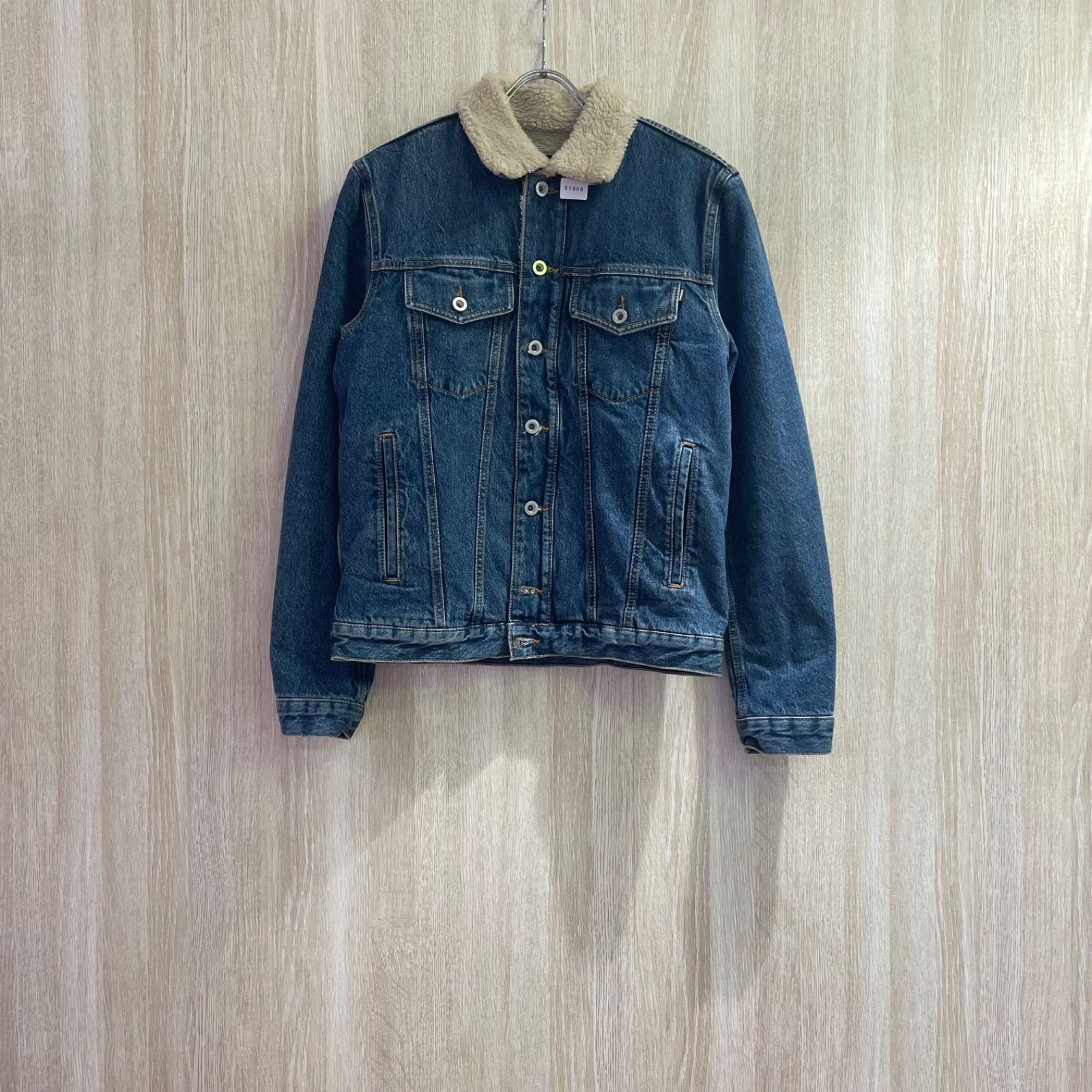 DIESEL デニムジャケット D-GLOC 襟•裏ボア インディゴ ボックス 