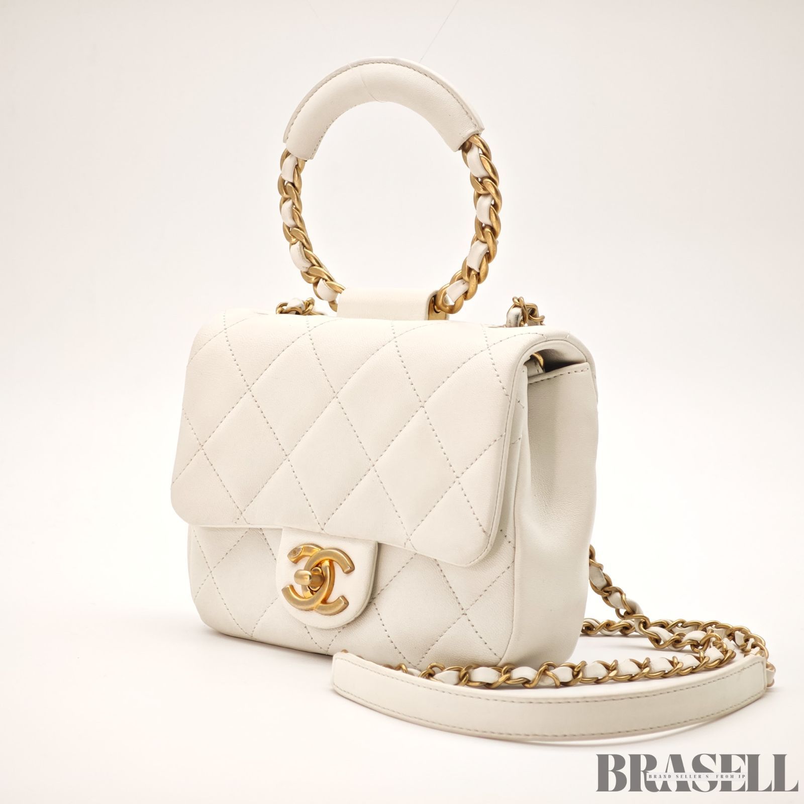 CHANEL シャネル マトラッセ トップハンドル バッグ ハンドバッグ