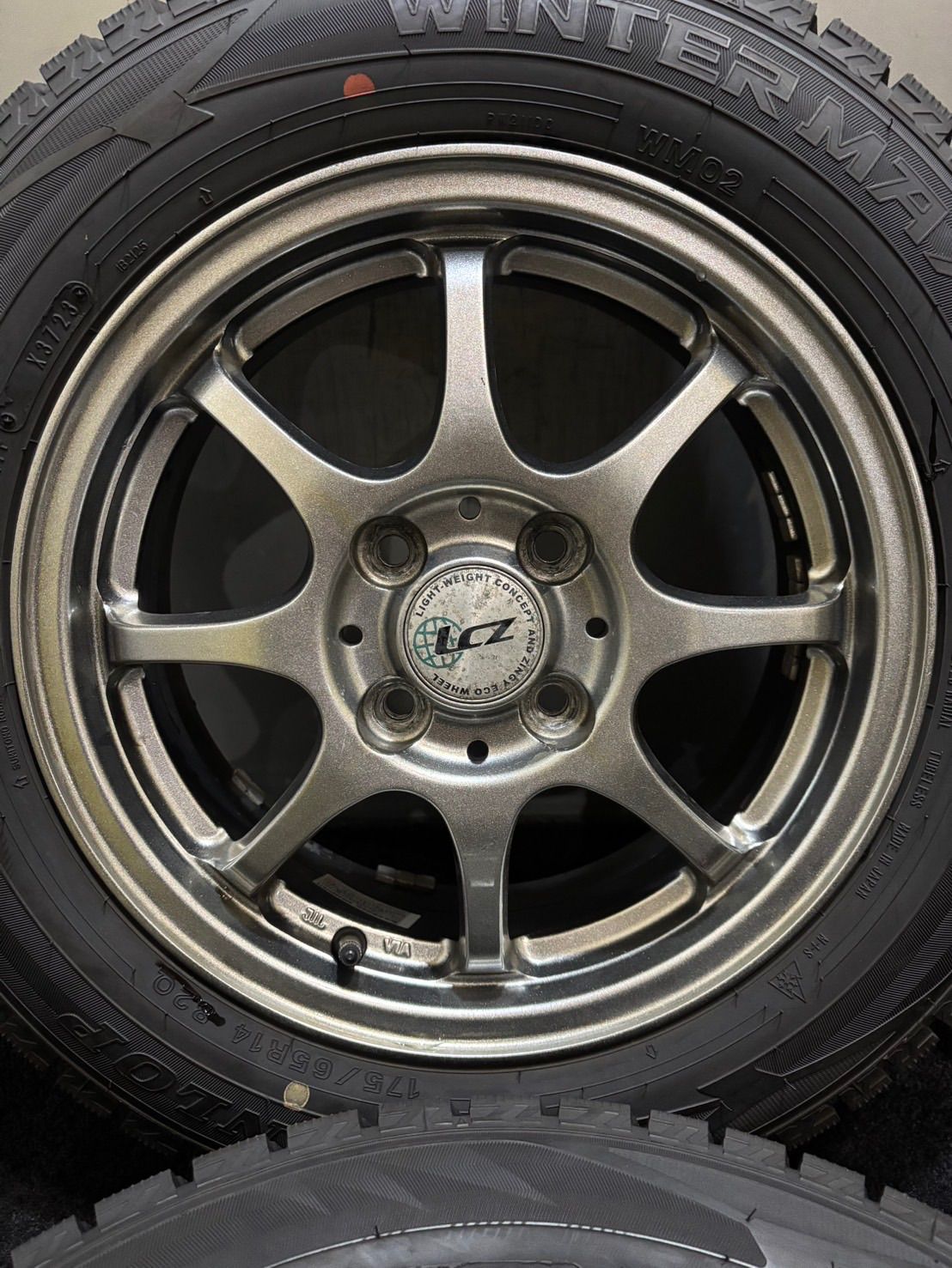 175 65 R 14 DUNLOP WINTER MAXX WM 02 23年製 LCZ 14インチ 5 J 45 100 4 H スタッドレス 4本 フィット カローラ 南3 K 925