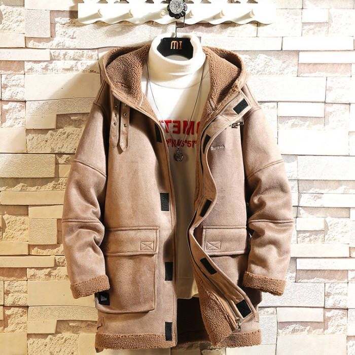  ムートンコート 裏ボア ミドル丈コート メンズコート スタンド コート 立ち襟 厚地 カジュアルコート ジップアップ 裏起毛 暖かい 防 コート ジャケット ファッション