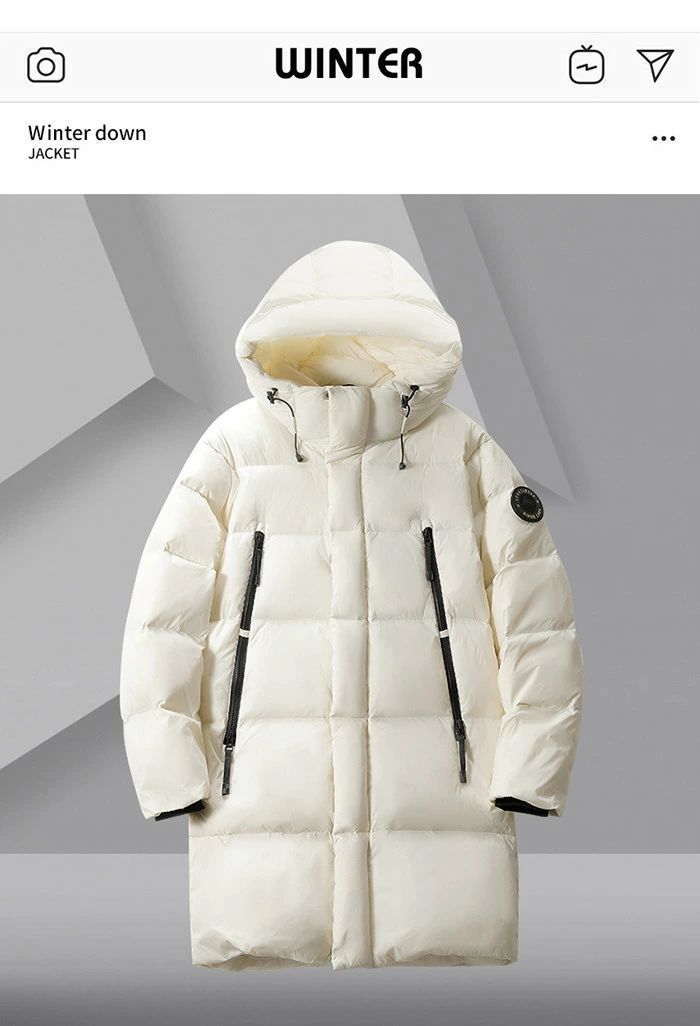 ダウンコート メンズ ロングコート ダウン90 冬 アウター ユニセックス ミドル丈 軽量 防風 防寒 暖かい ダウンジャケット フード付き 防