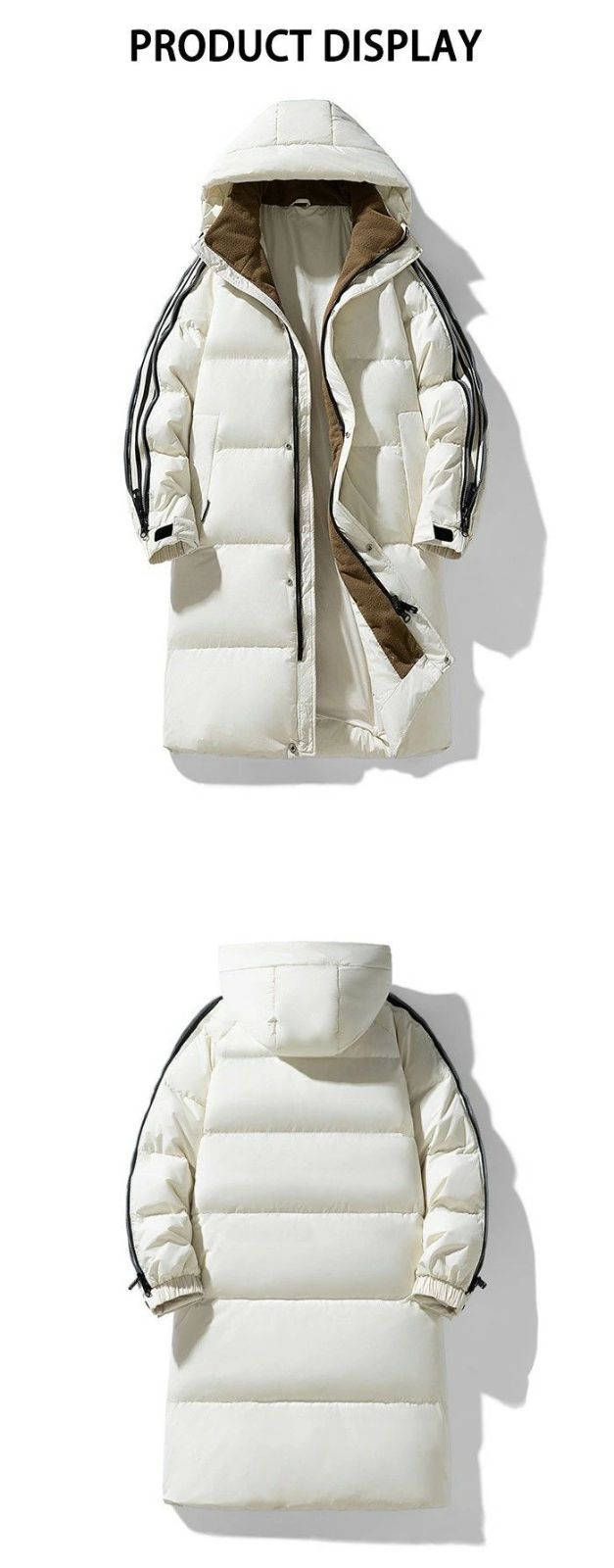  ダウンコート メンズ ロングコート ミドル丈 ダウン90 カジュアル アウター リアルダウン フード付 ダウンジャケット 旅行 通勤 通学 雪 コート ジャケット ファッション