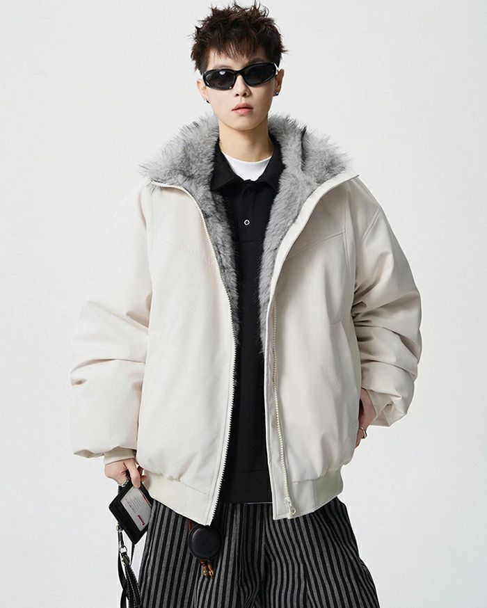 暖かい 毛皮コート