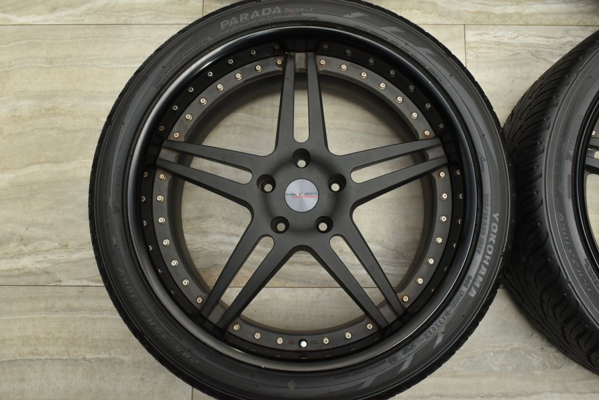 鍛造 程度良好品 ハイパーフォージド HF 105 R 22 in 10 J 51 PCD 130 ヨコハマ PARADA SPEC X 285 35 カイエン アウディQ 7 トゥアレグ