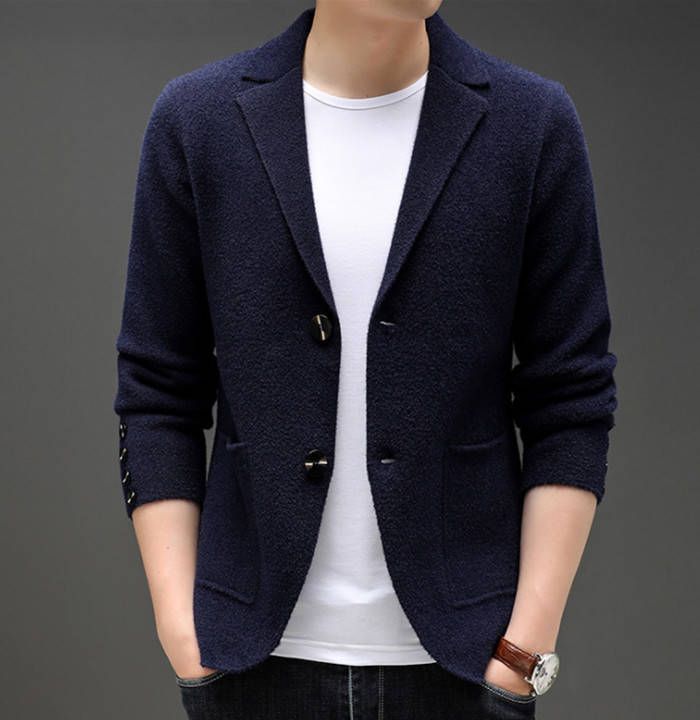  カーディガン チェスター ショートコート メンズカーディガン ブレザー 開襟 ジャケット ボタン付き 無地 長袖 カジュアルアウター トップ コート ジャケット ファッション