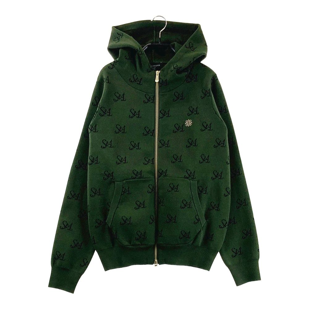 サイズ M ST ANDREWS セントアンドリュース 2025年 ニットパーカー グリーン系 ゴルフウェア レディース ストスト