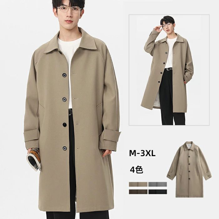 トレンチコート ステン コート メンズコート 防風 ミドル丈コート カジュアルコート 中綿コート 無地 保温 ビジネスコート 男性