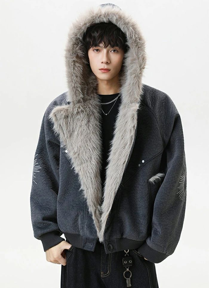 フード付き ファーコート