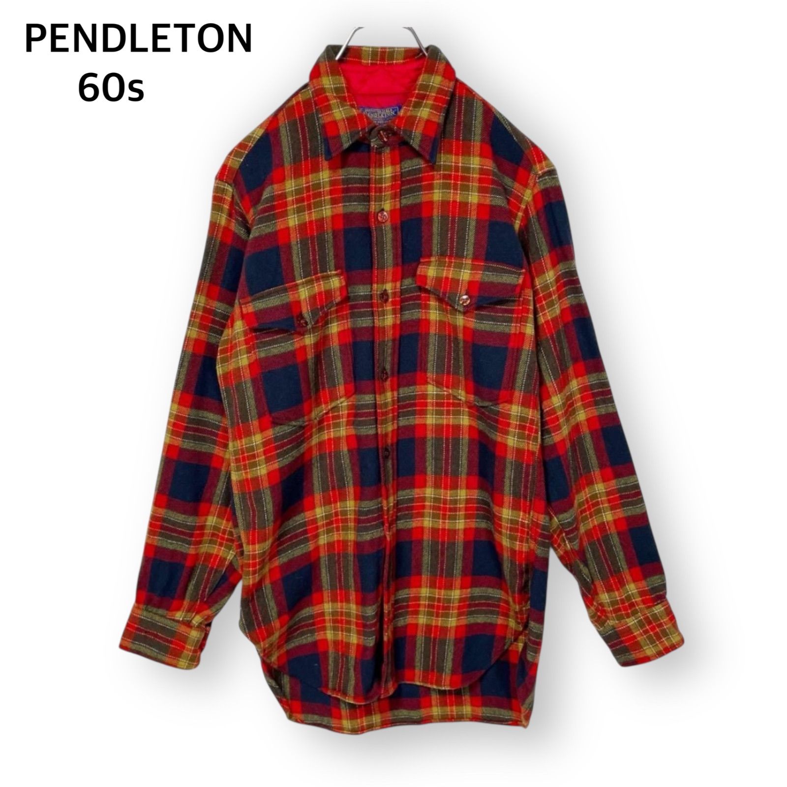 訳あり 60s ペンドルトン PENDLETON ウールシャツ 長袖 チェック柄